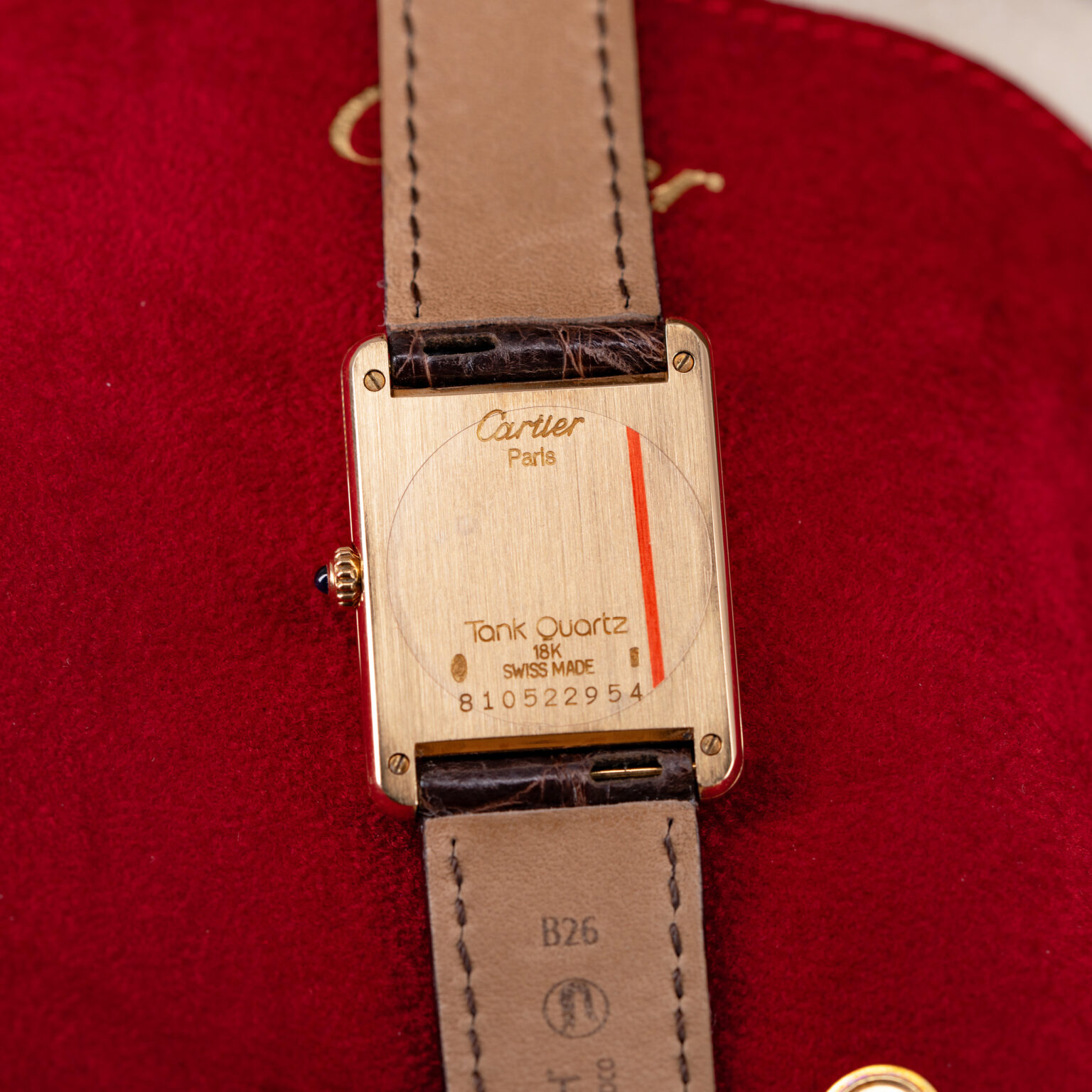 18k Cartier Tank Louis Cartier ref. 81052 from 1980's.