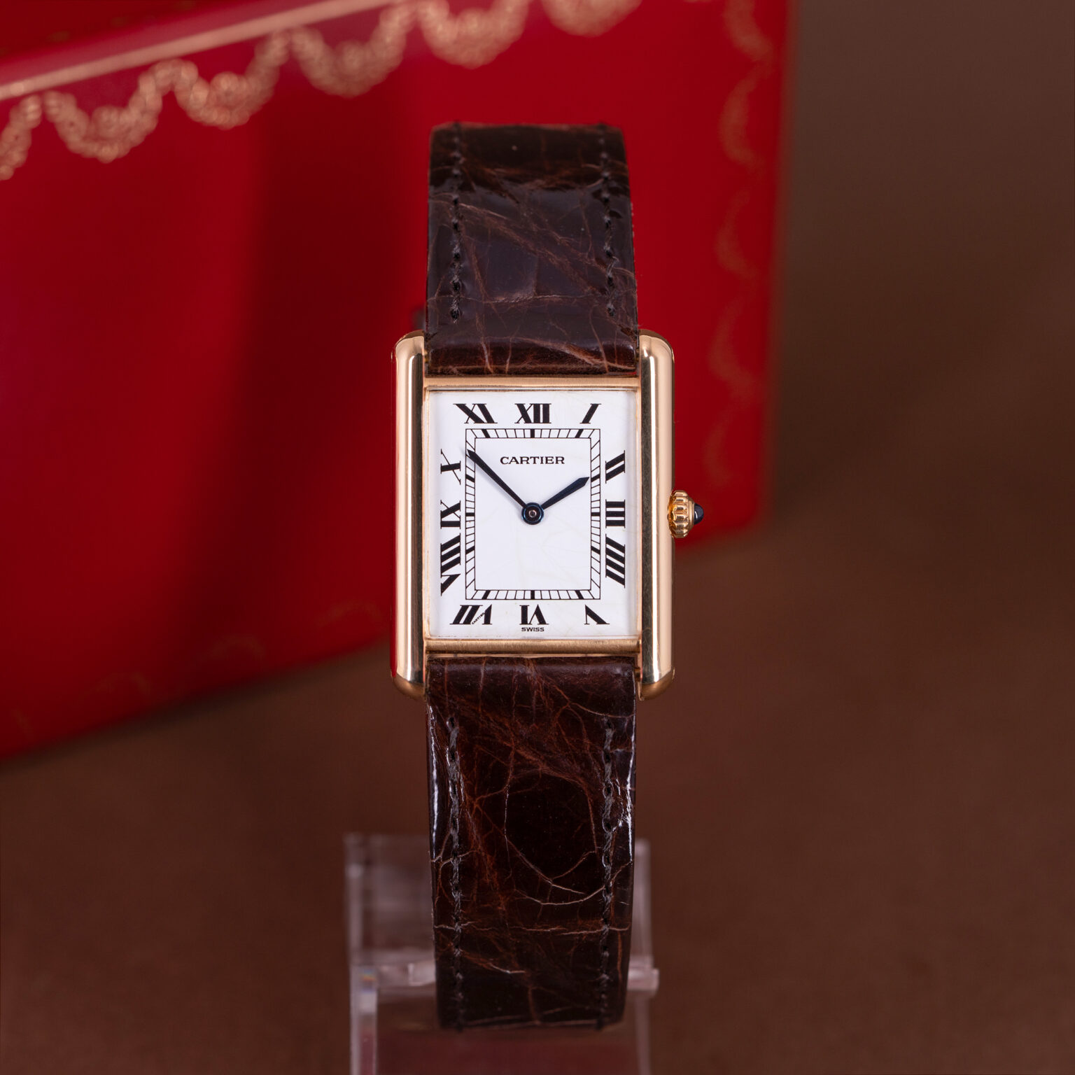 18k Cartier Tank Louis Cartier ref. 81052 from 1980's.