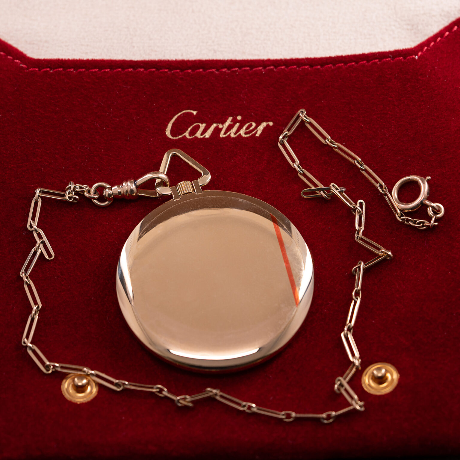 18k Cartier ultrathin pocket watch from 1920's.
