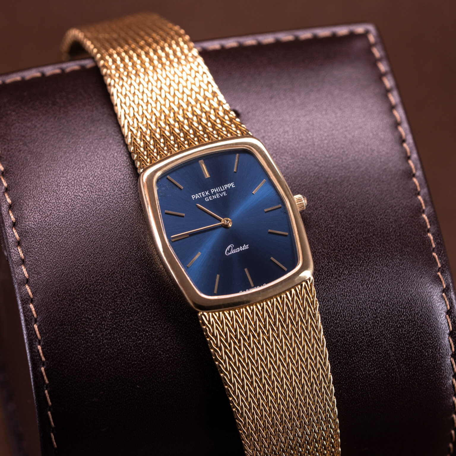 A Classic 18k Patek Philippe Gondolo ref. 3856/1 from early 1980's.