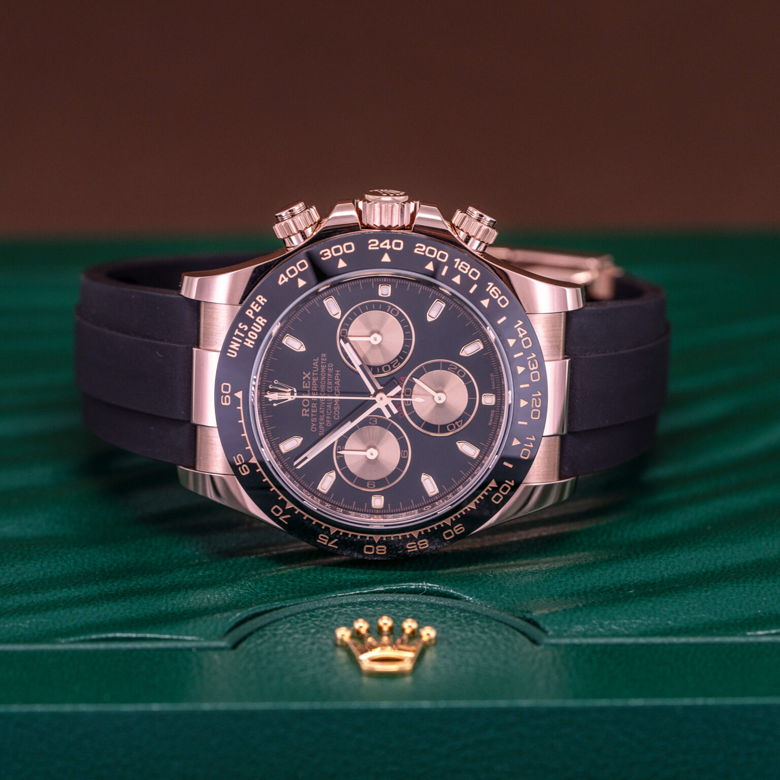 18k Rolex Daytona Everose 116515LN from 2023.