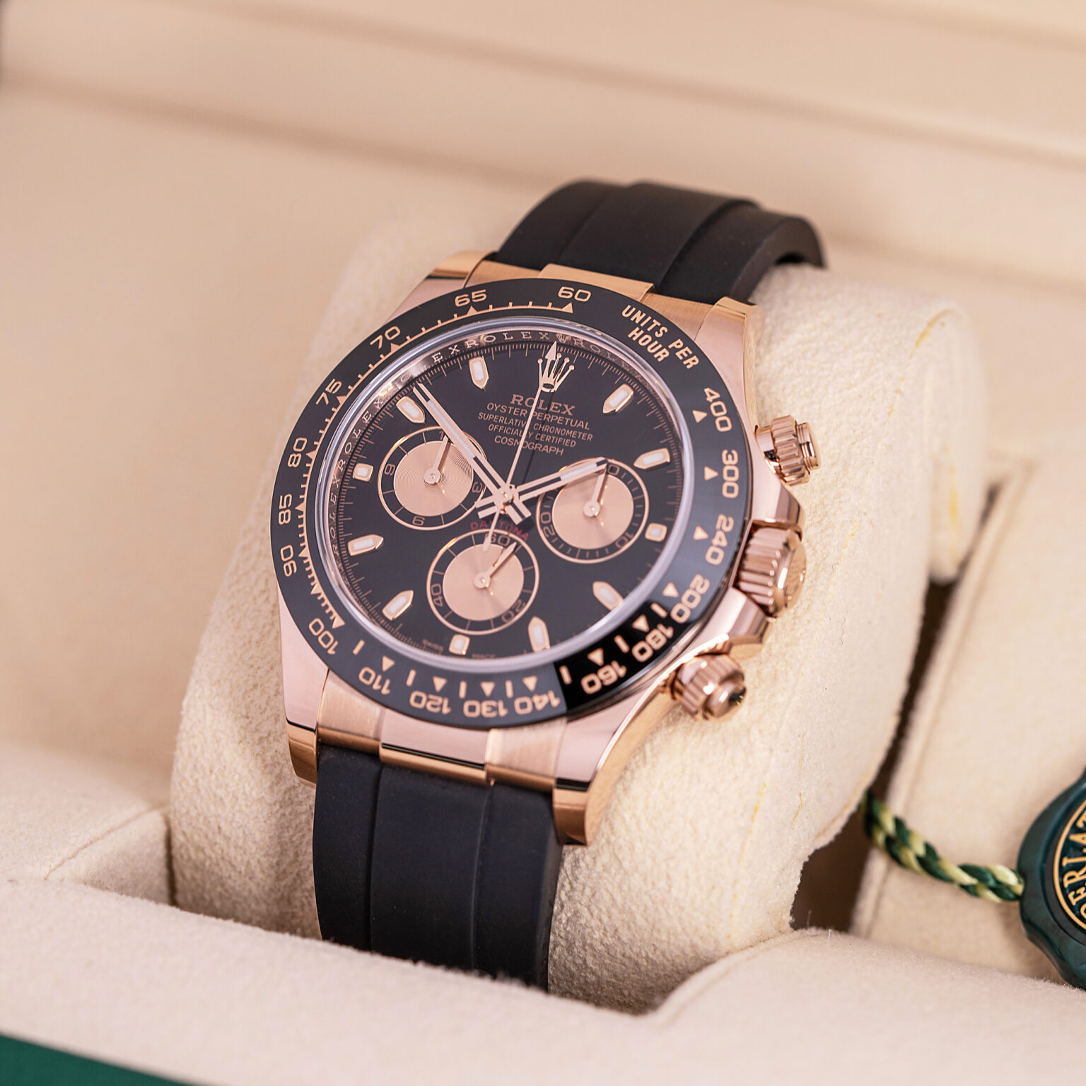 18k Rolex Daytona Everose 116515LN from 2023.