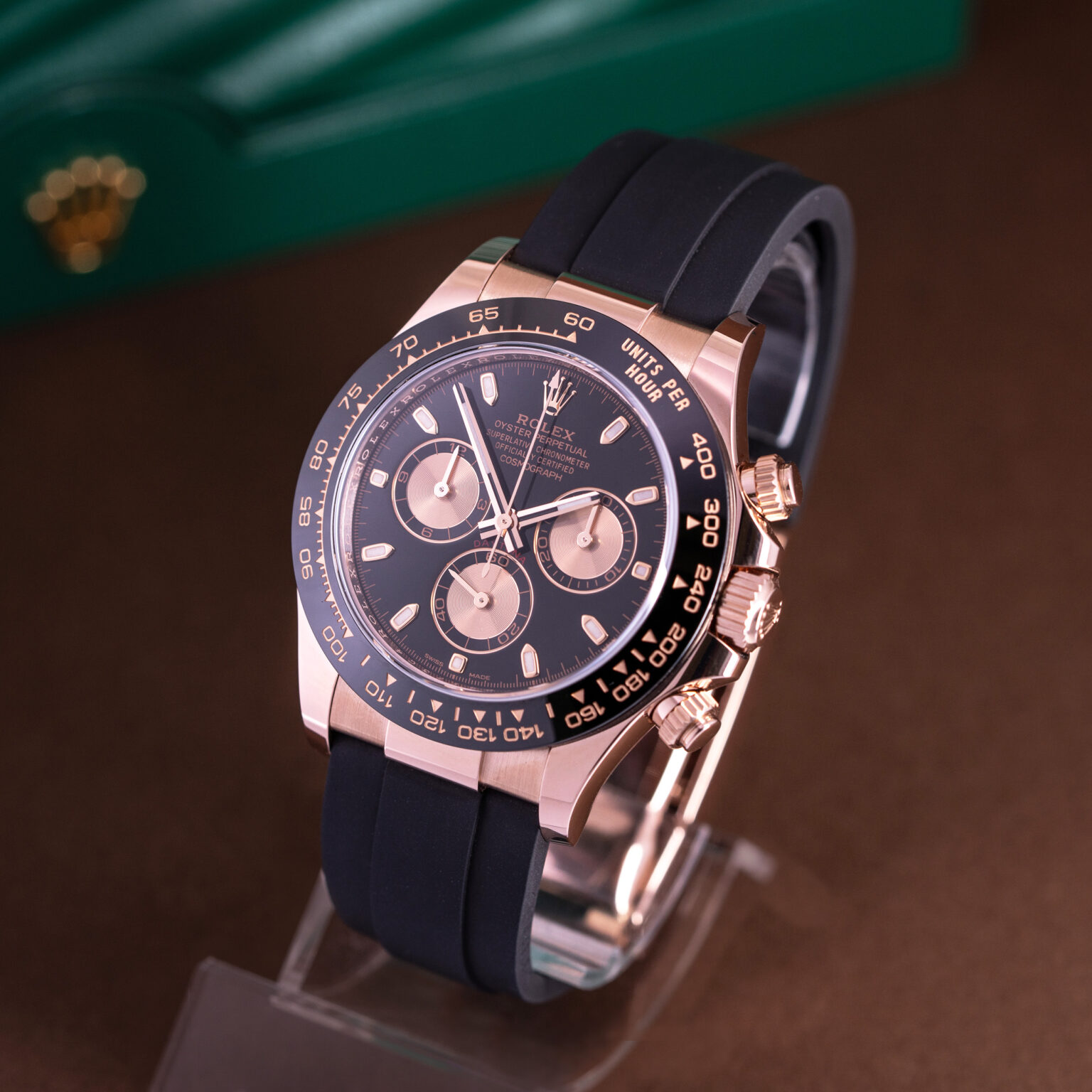 18k Rolex Daytona Everose 116515LN from 2023.