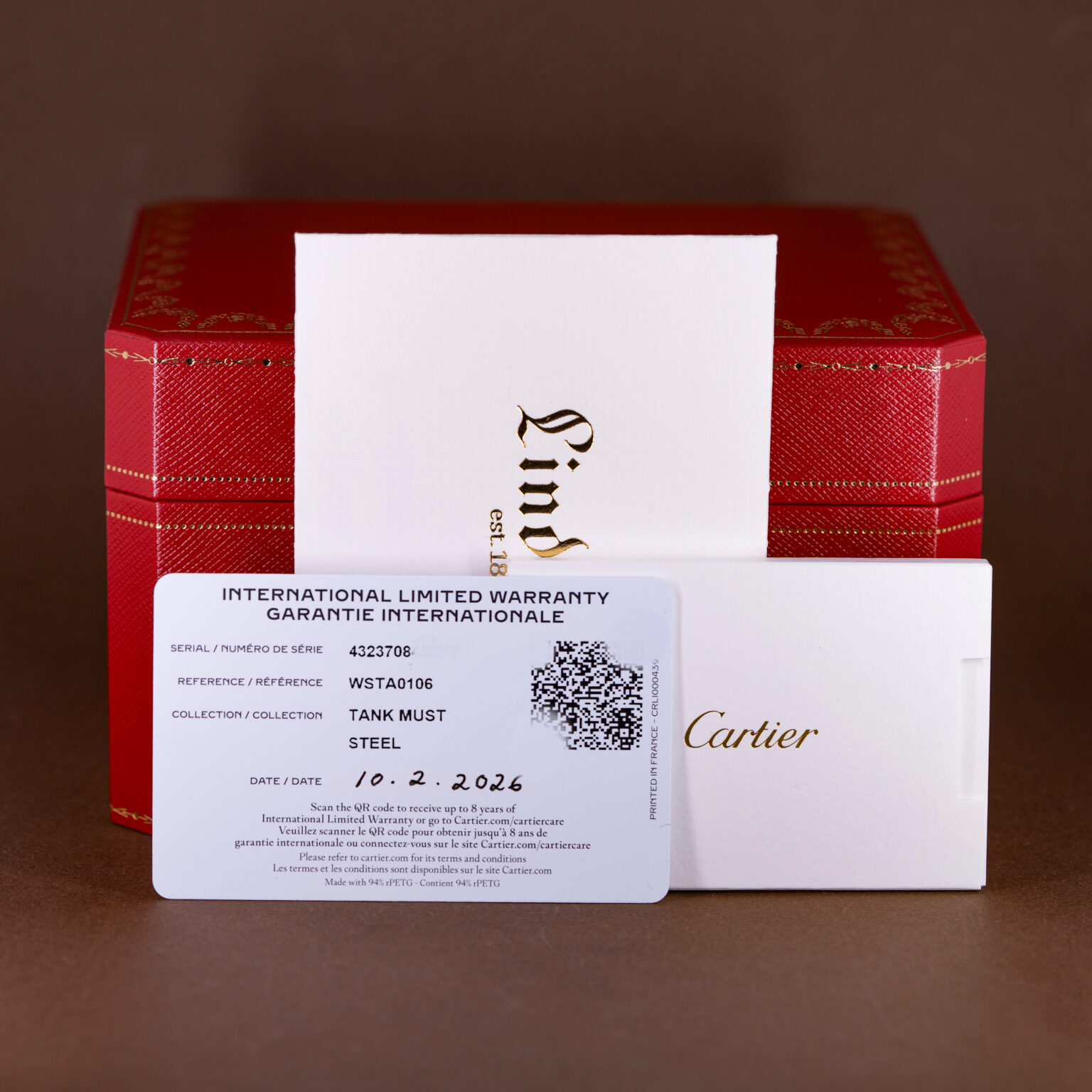 Cartier Must De Tank ref. WSTA0106 from 2026. 