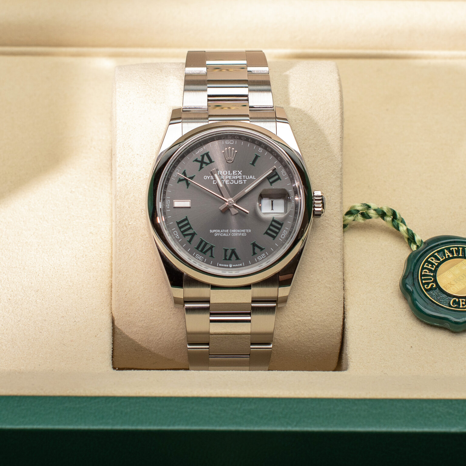 Rolex Datejust 36 ref. 126200 Wimbledon from 2025.