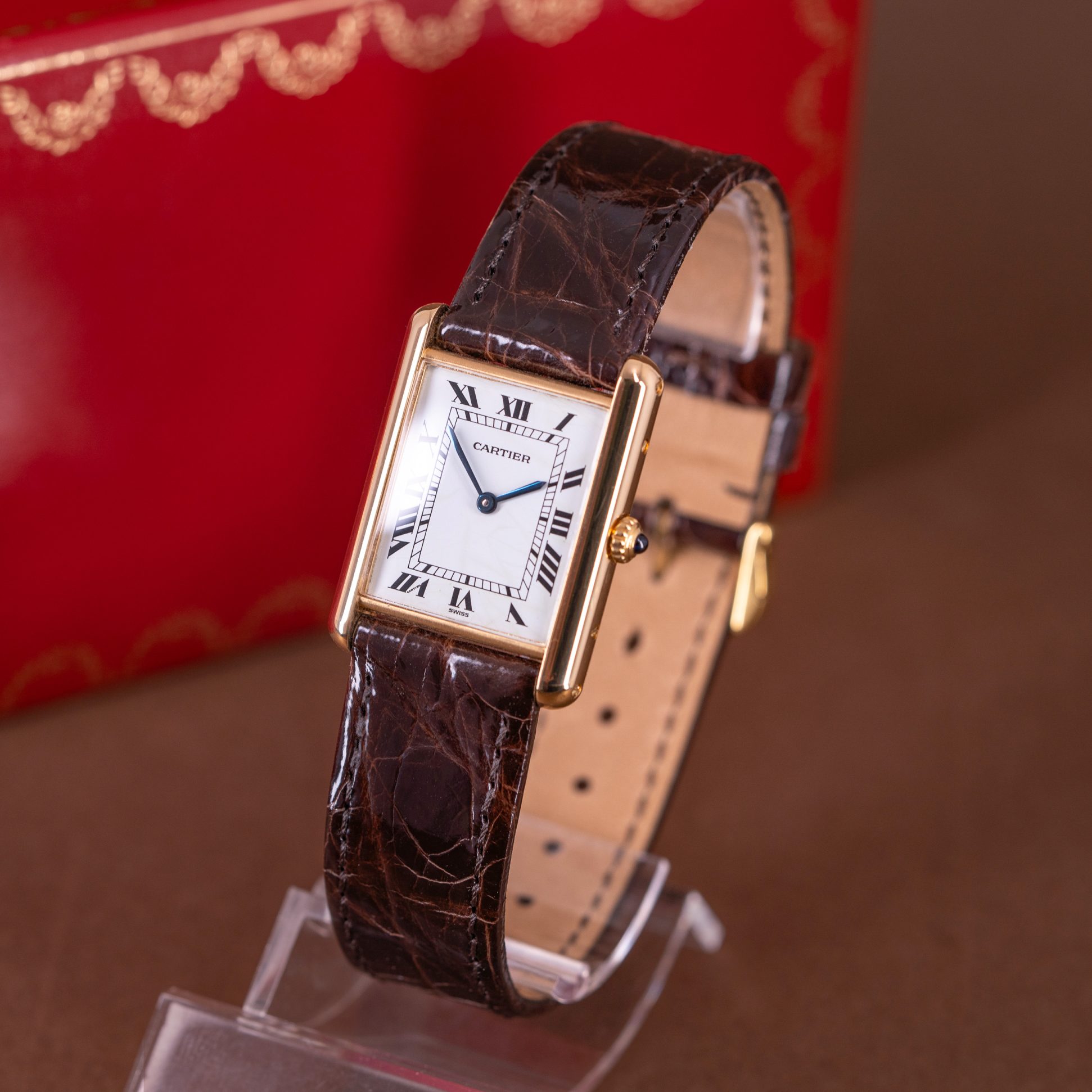 18k Cartier Tank Louis Cartier ref. 81052 from 1980's.