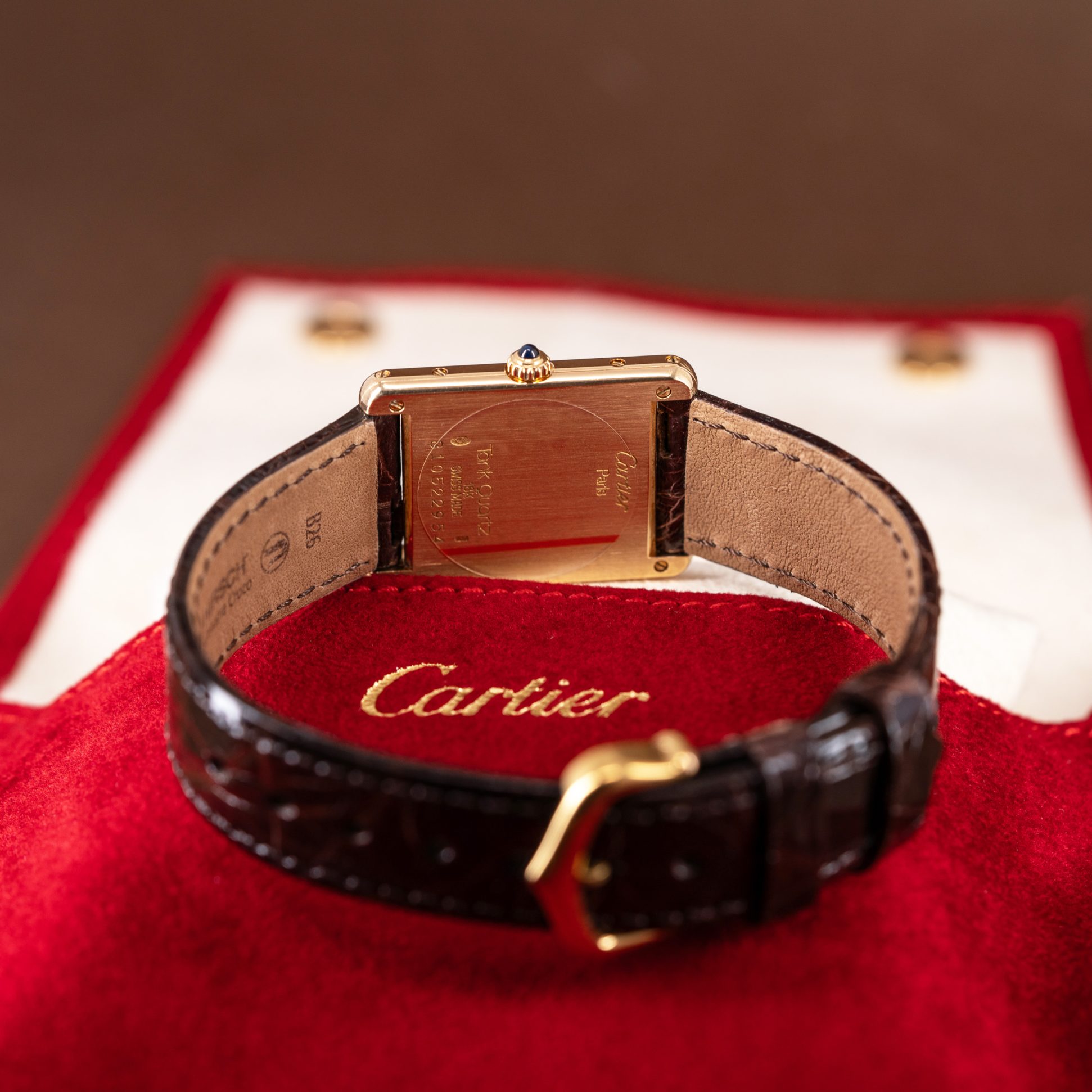 18k Cartier Tank Louis Cartier ref. 81052 from 1980's.