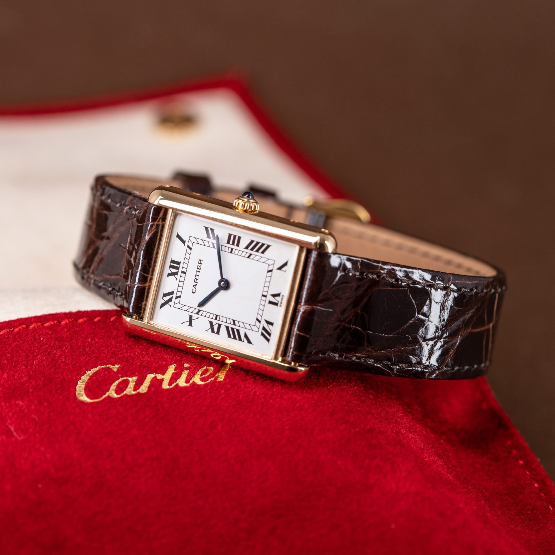 18k Cartier Tank Louis Cartier ref. 81052 from 1980's.