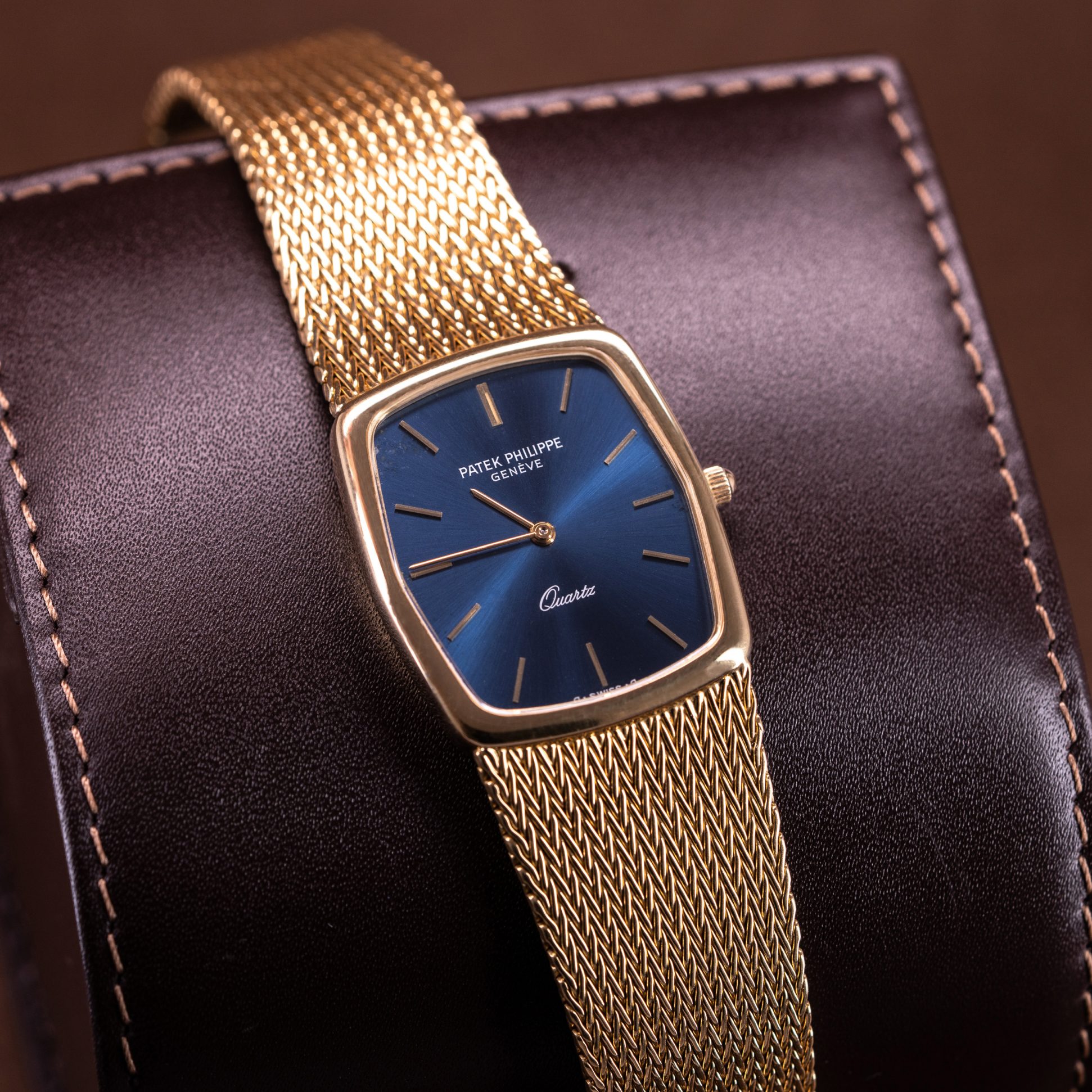 A Classic 18k Patek Philippe Gondolo ref. 3856/1 from early 1980's.