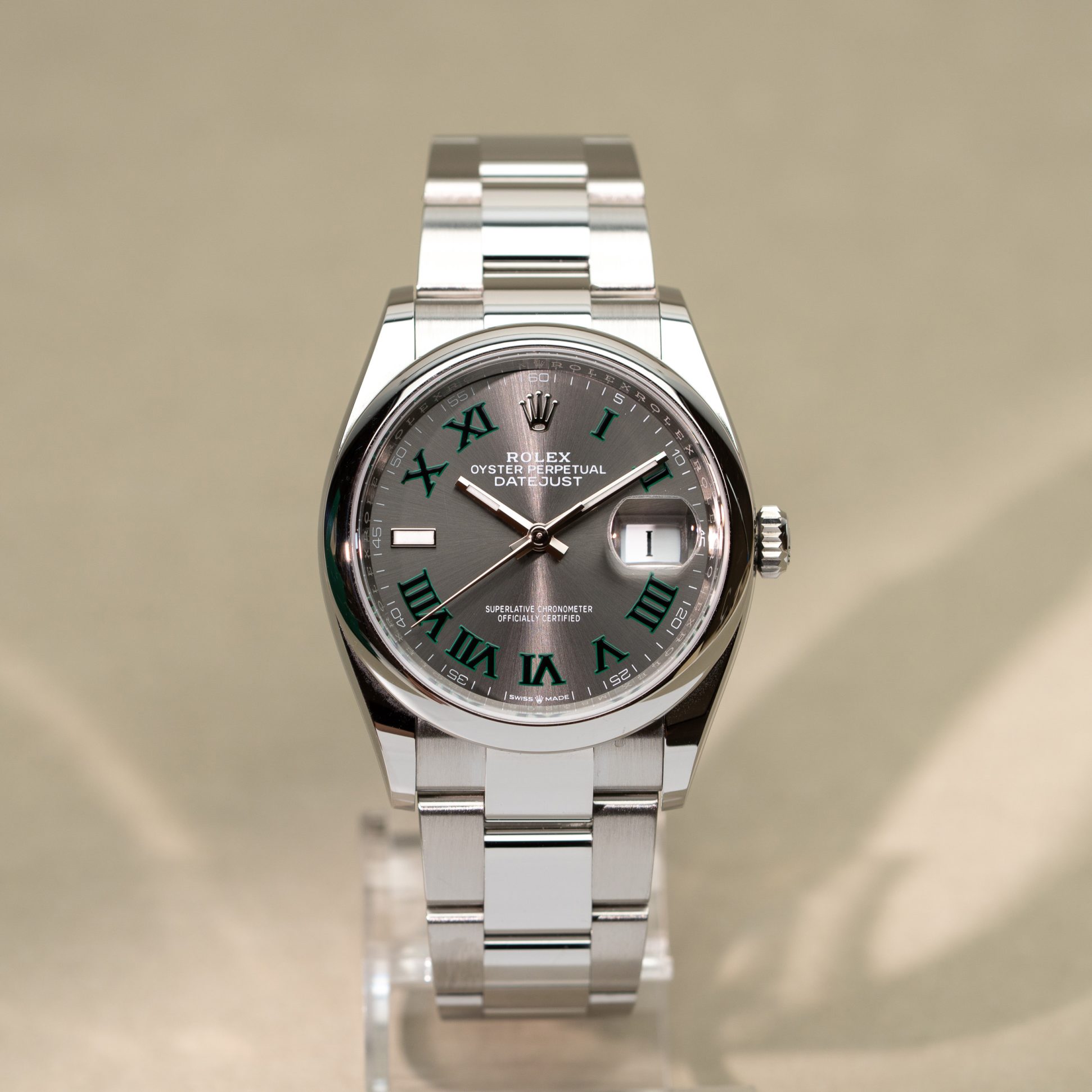 Rolex Datejust 36 ref. 126200 Wimbledon from 2025.