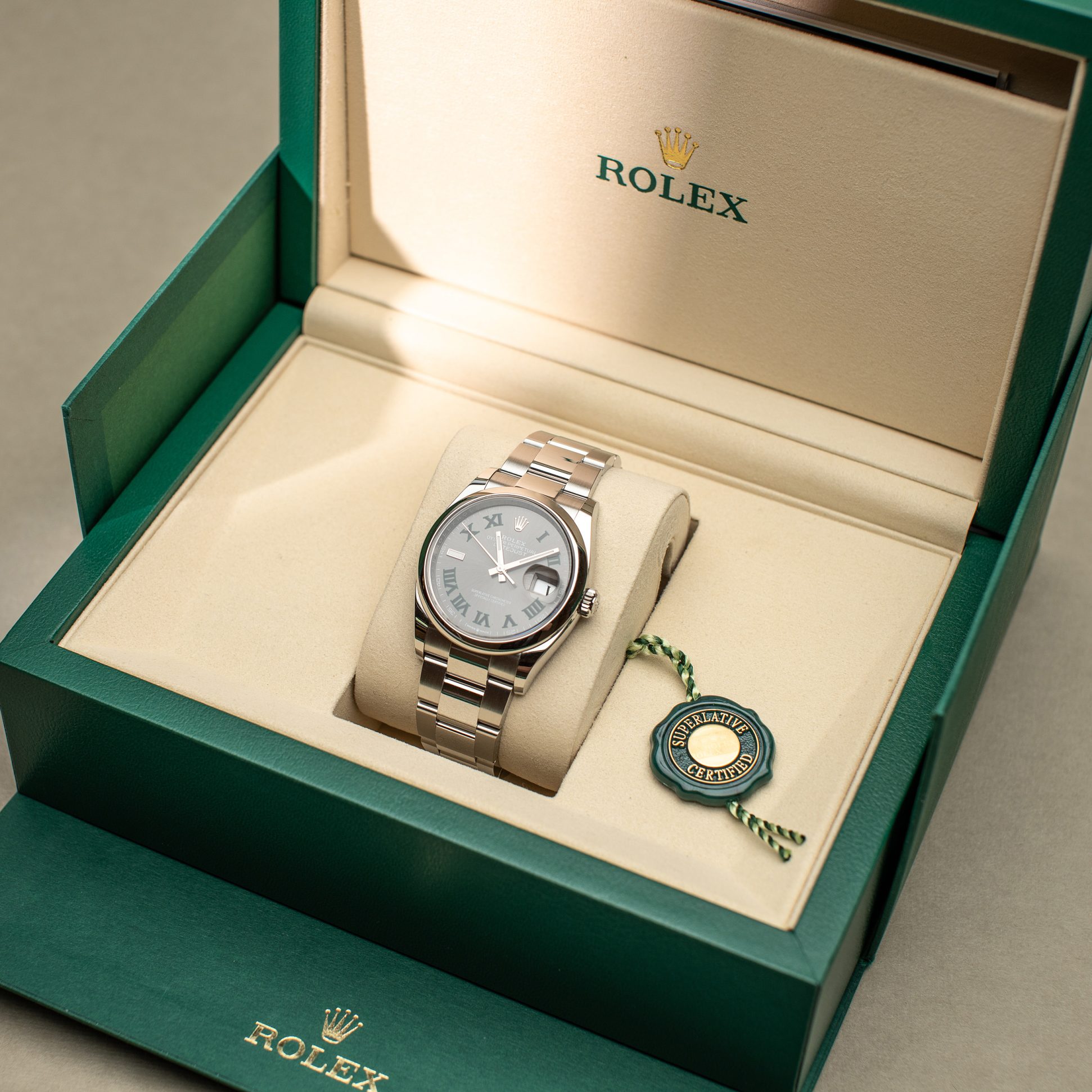 Rolex Datejust 36 ref. 126200 Wimbledon from 2025.